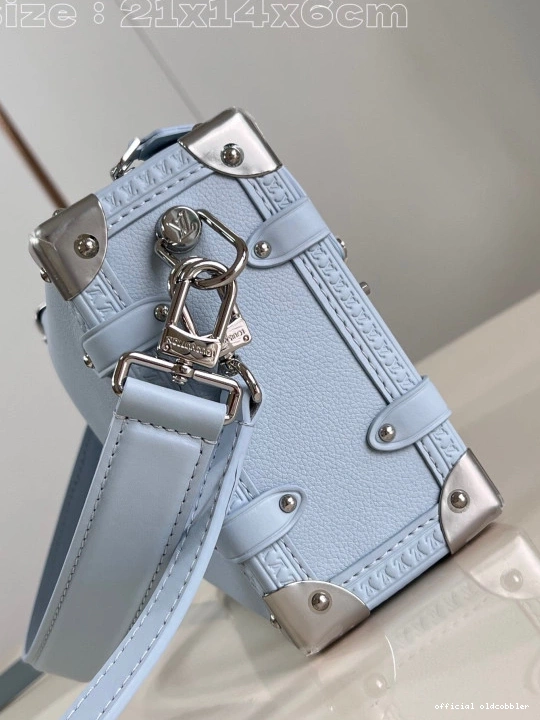 Official oldcobbler Side VUITTON Trunk LOUIS PM-21*14*6CM 0805
